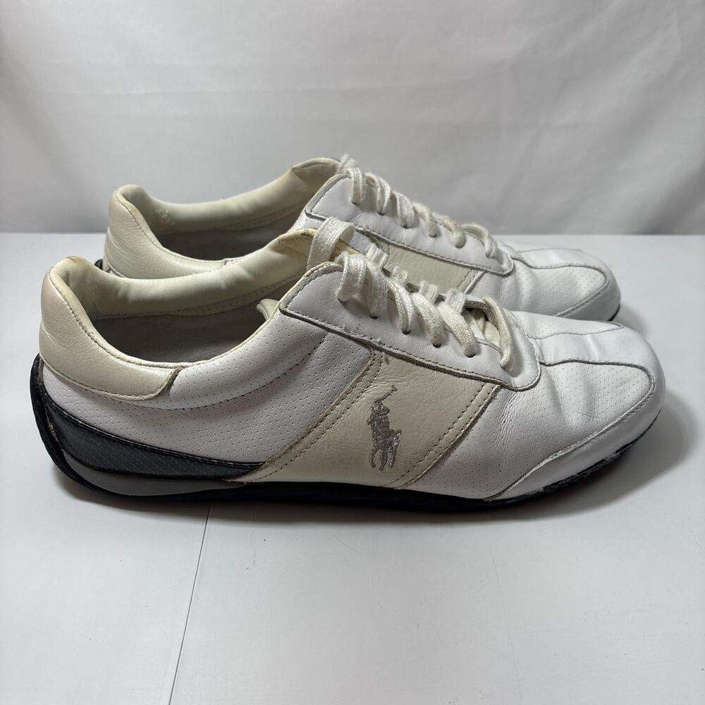 Polo Ralph Lauren Vintage Bentwinds Leather Sneakers Size 10 - Picture 3 of 8